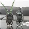 現代創意玻璃花瓶輕奢樣板間琉璃工藝軟裝飾客廳玄關插花擺件