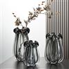 輕奢創意高檔花朵造型厚重琉璃玻璃花瓶擺件客廳插花北歐現代簡約水養